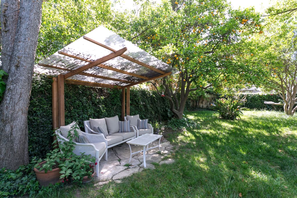 Great seating area in the garden.