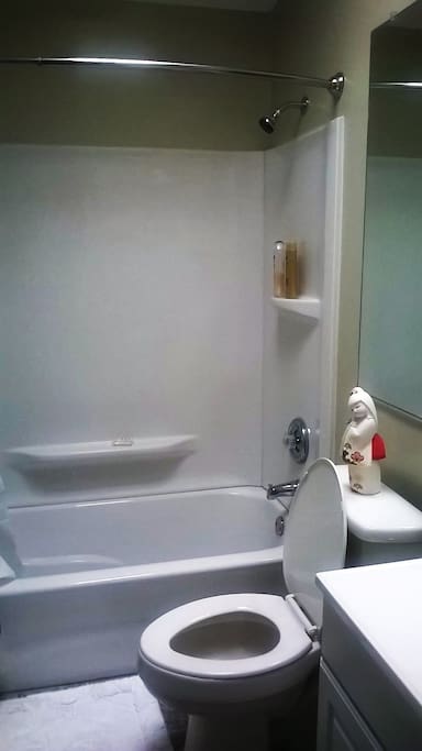 Private bath with bathtub