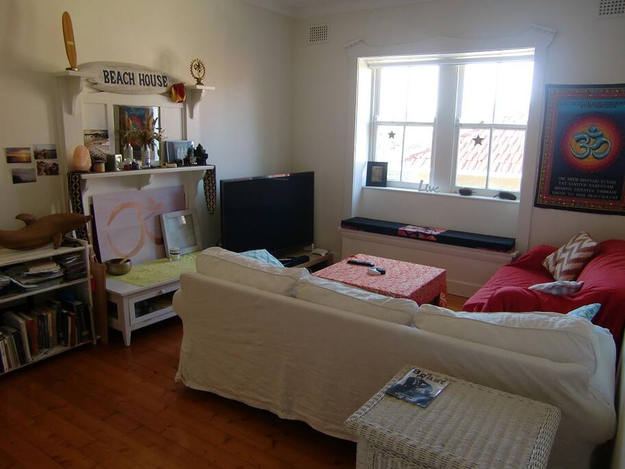 cosy lounge room with 60' TV