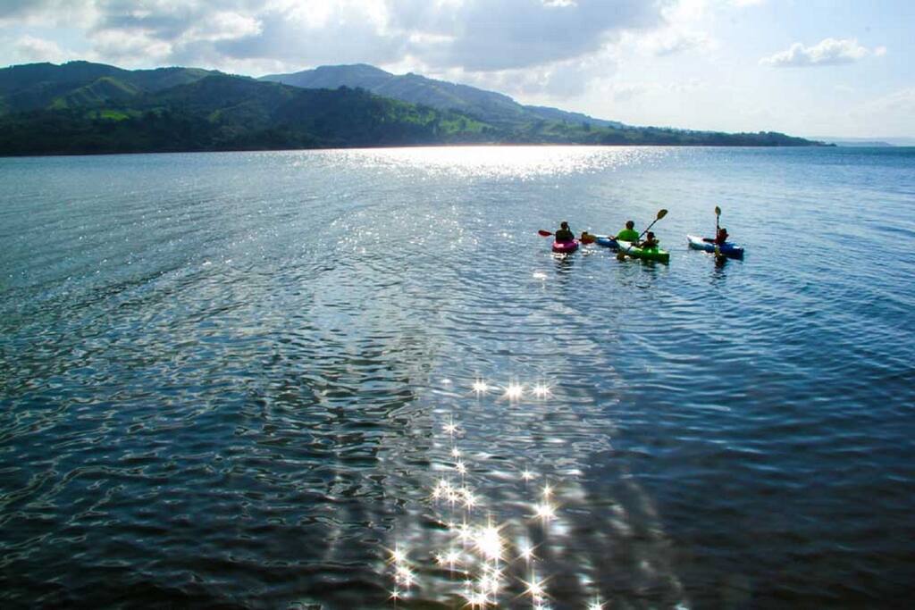 The lake where you can kayak.
