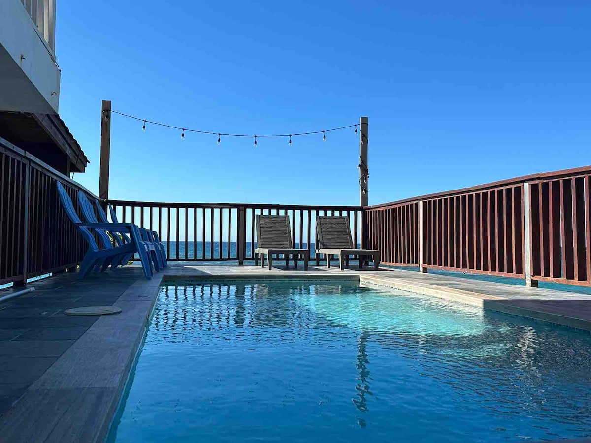 Sunset Terrace (Beach Front W/Pool) Aguada Del Mar Houses for Rent in Aguada, Aguada, Puerto