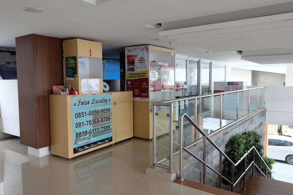Laundry service in the lobby