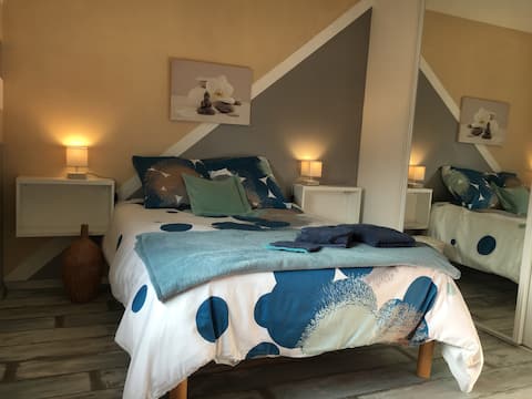 Chambre double/SDB Privatisée/camera doppia/con bagno privativo/10mn centre