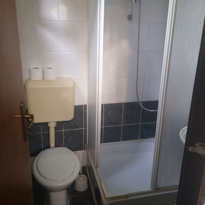 Bathroom. Also includes a mirror, small closet and sink