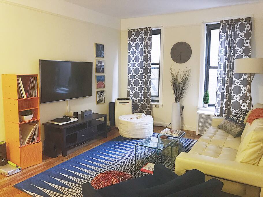 Equipped with AC and a fun, comfortable bean bag chair