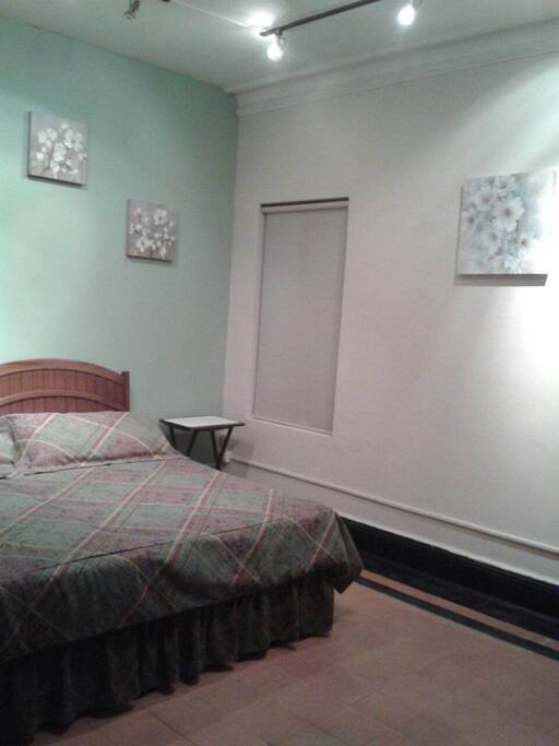 This bedroom has a mini split cooling system.