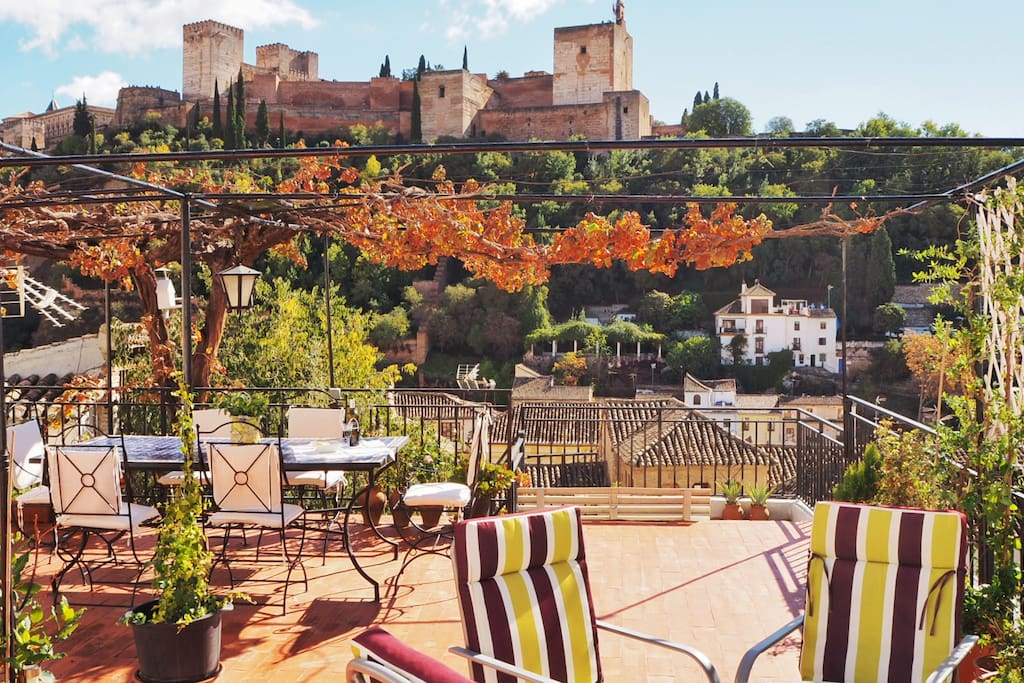 vistas de la Alhambra desde la terraza