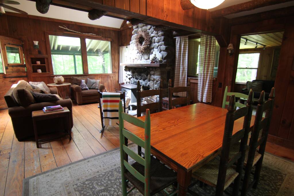 rustic and open cozy floor plan