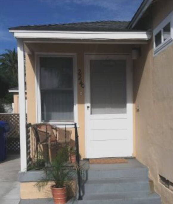 Your own private driveway is 5 ft from the front porch. This is perfect when loading and unloading your car with groceries or a long day of sight seeing or a fun day at the beach!