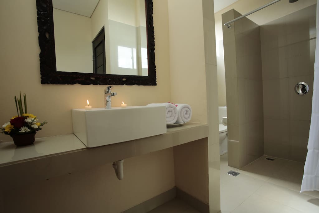 Private bathroom in each room.