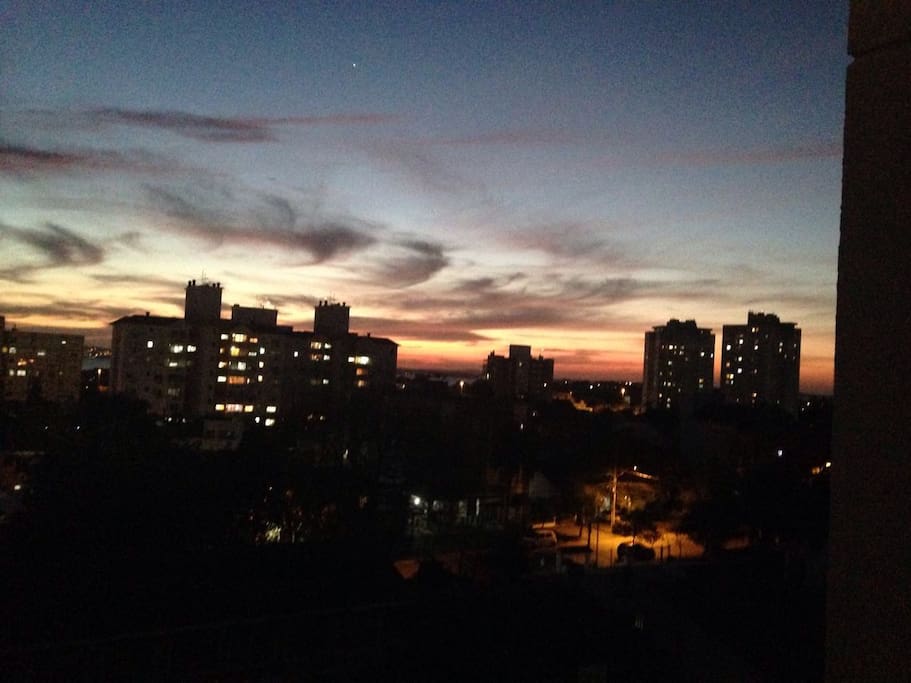 vista do apartamento fim de tarde