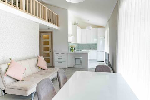 Light, spacious 2 BR suite with large terrace.