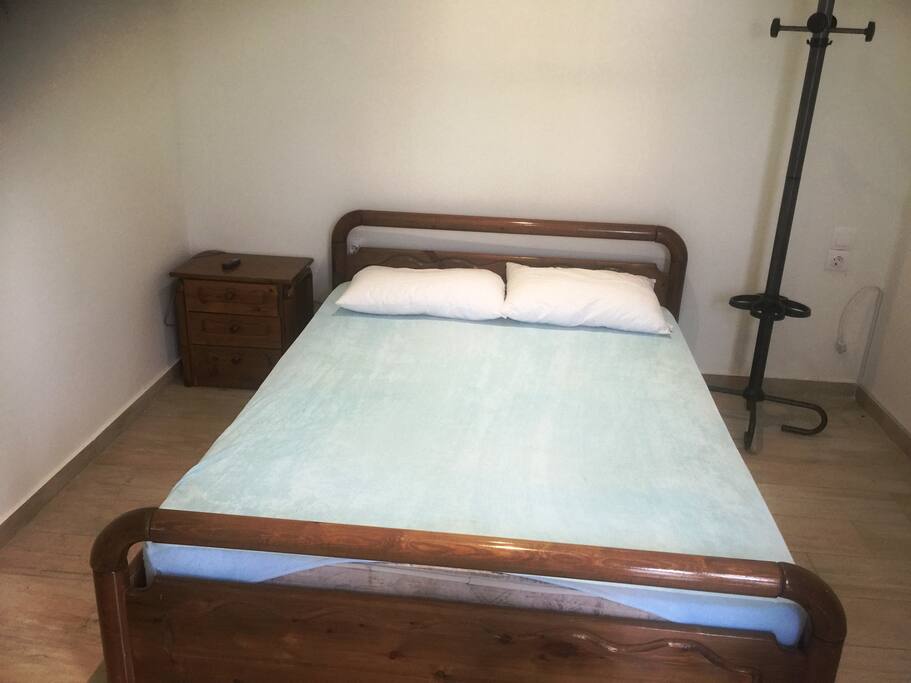 The bedroom.