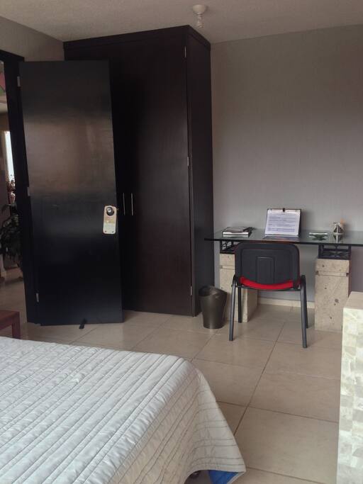 desk and closet