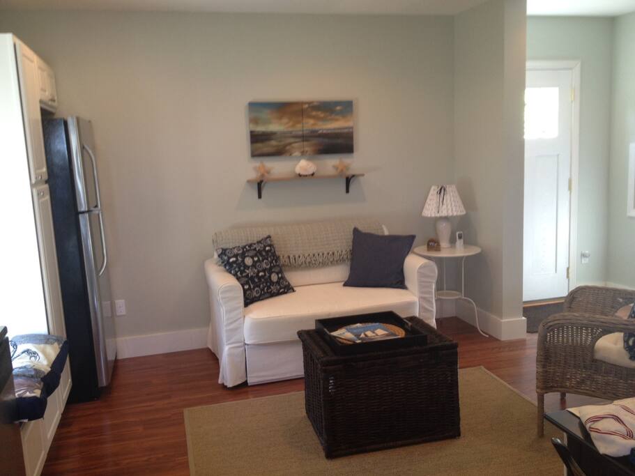 Sitting area with sofabed