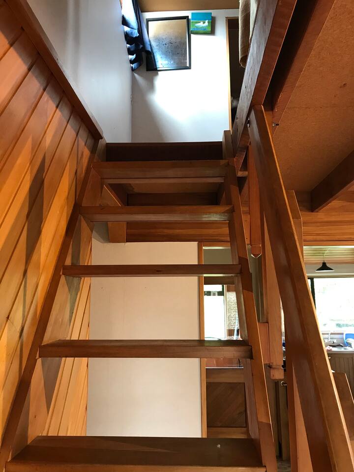 Stair to the loft bedroom 