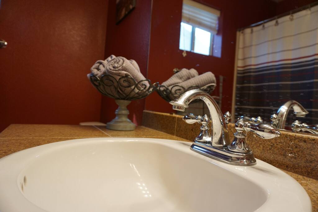 Bathroom is shared with Air BnB guest from the other bedroom.