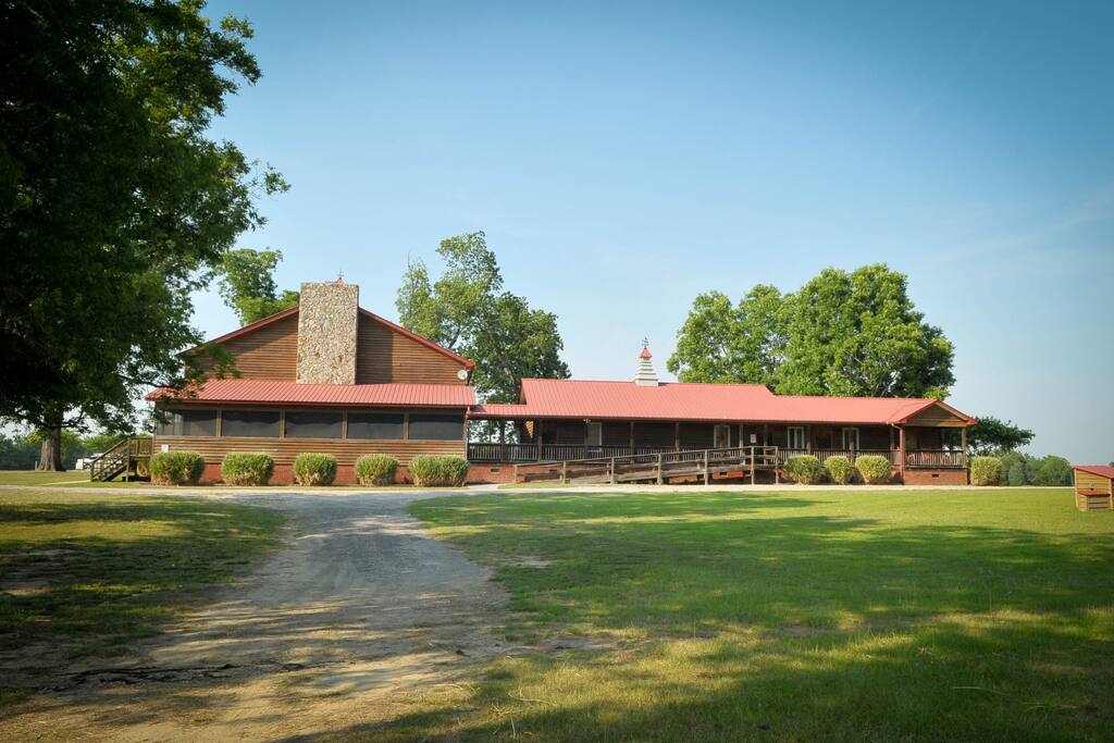 Our Main Lodge (9 rooms) and our Bunkhouse (5 rooms)