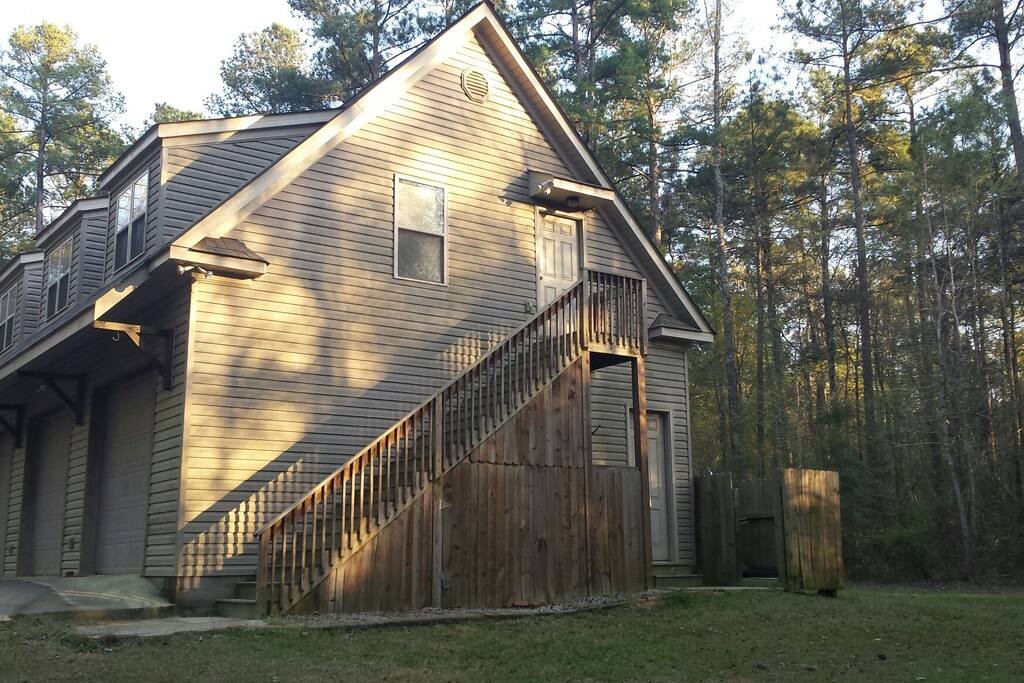 Backdoor access and additional outdoor shower