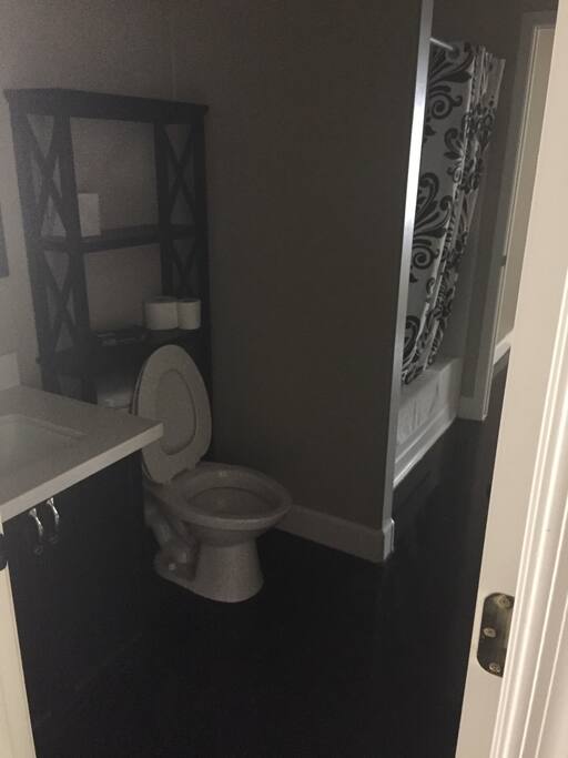 Clean, private full bathroom for guest’s exclusive use.