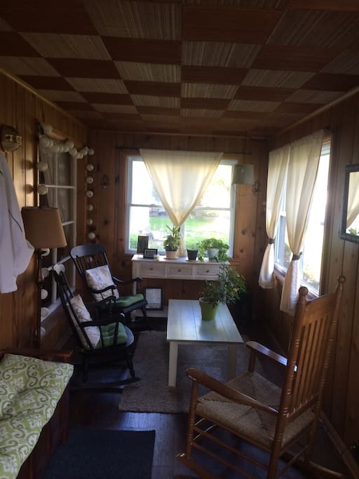 Enclosed front porch to relax