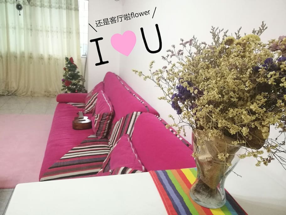 客厅和干花livingroom with
flower