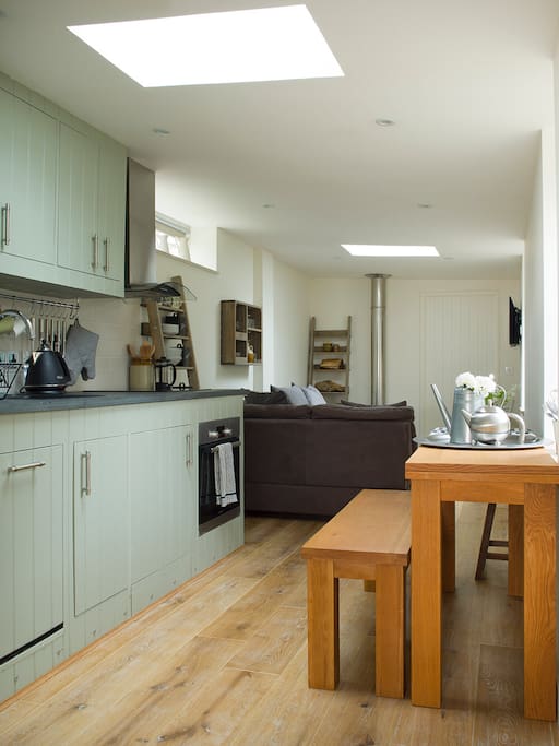 Kitchen with Lounge in the background