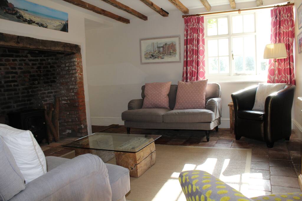 Inglenook fireplace with electric fire