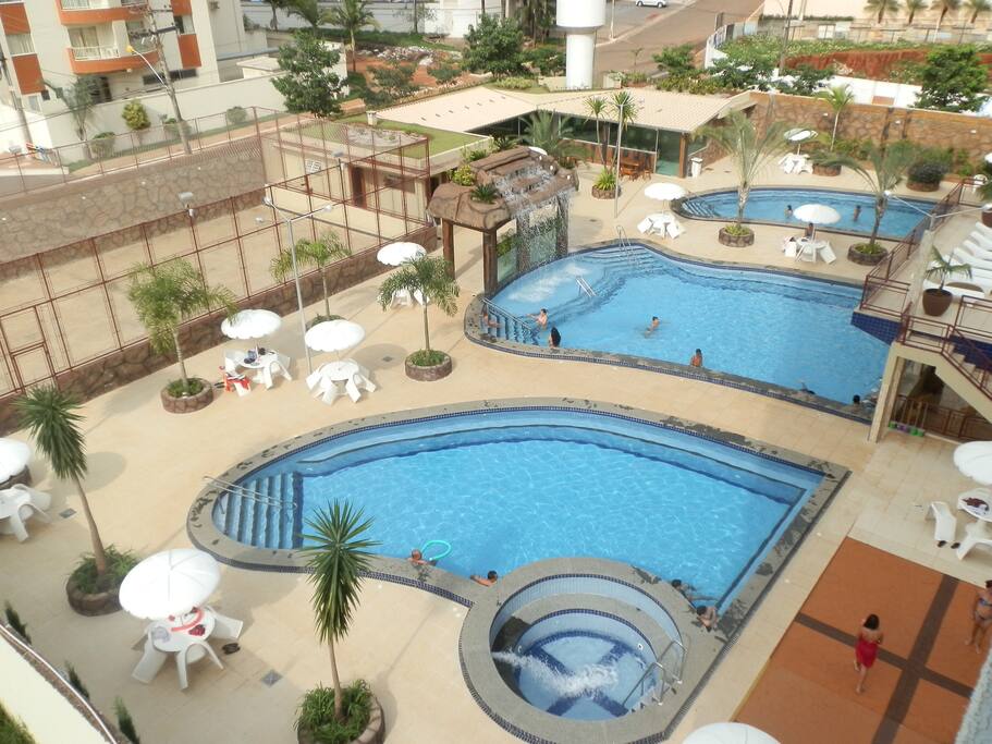 Vista das piscinas térmicas