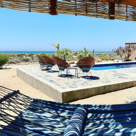 Popular Airbnb listing: Romantic Casita with Pool, Steps from the Beach in Baja California Sur