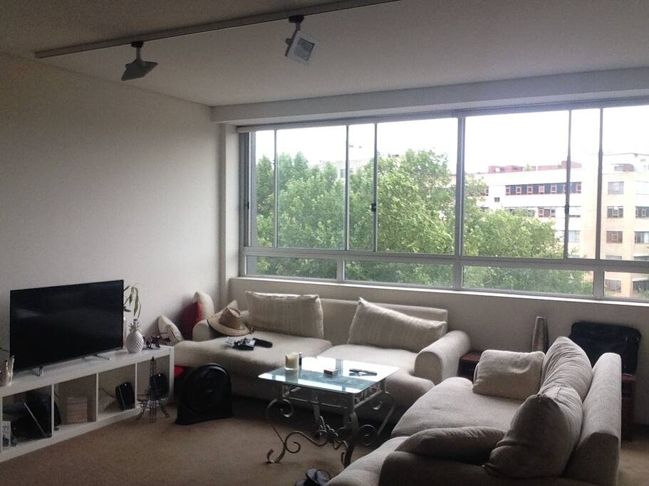 living room with open bright light