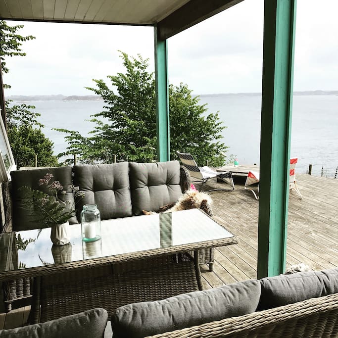 New sofa on the terrace, for dining and relaxing.
