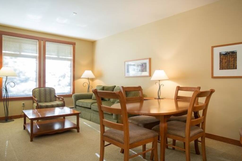 Entertain family and friends at the dining room table.