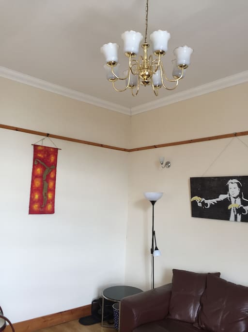 Lounge, new period chandelier.