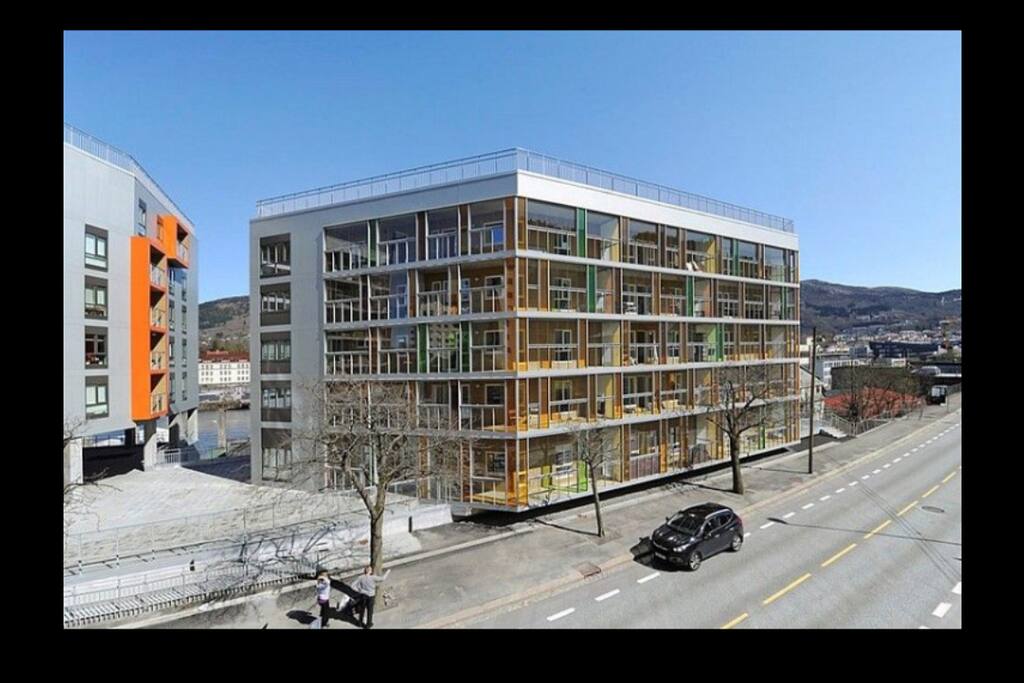 Building on the left