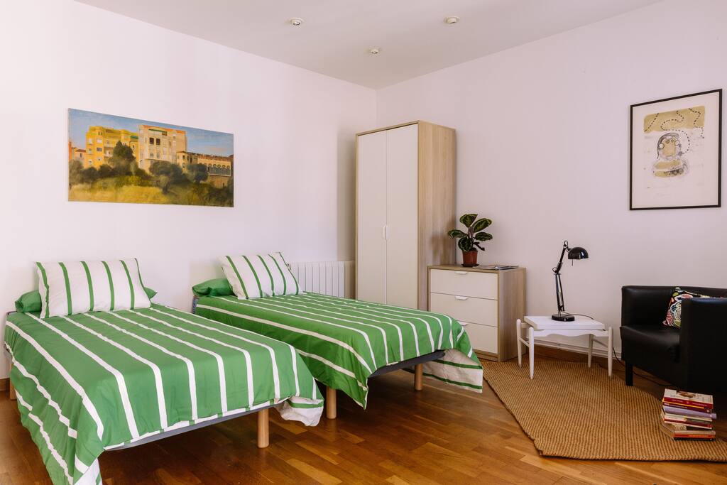 two single beds or a big one. Your choice