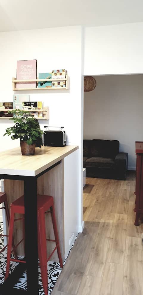 Logement indépendant avec vue sur le jardin