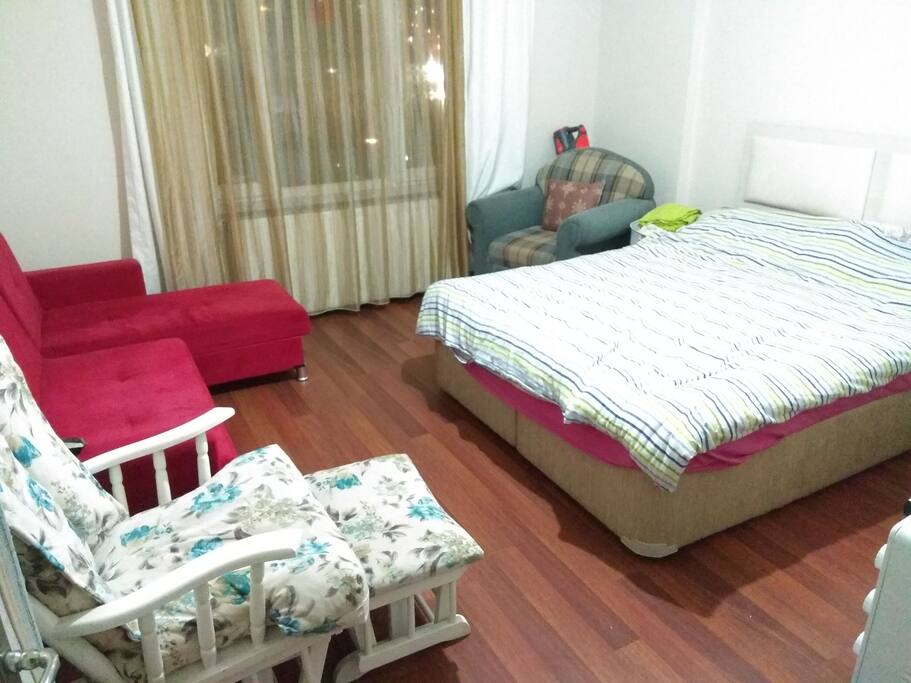 Big room with rocking chair
