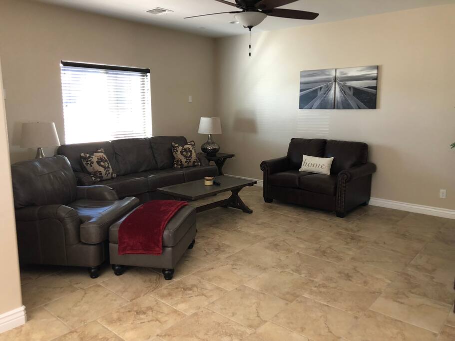 Living room with pull out sofa