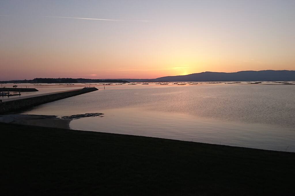 Vista del atardecer desde terraza
