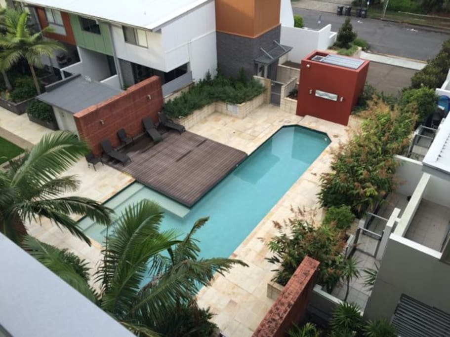 The swimming pool. (View from the balcony)