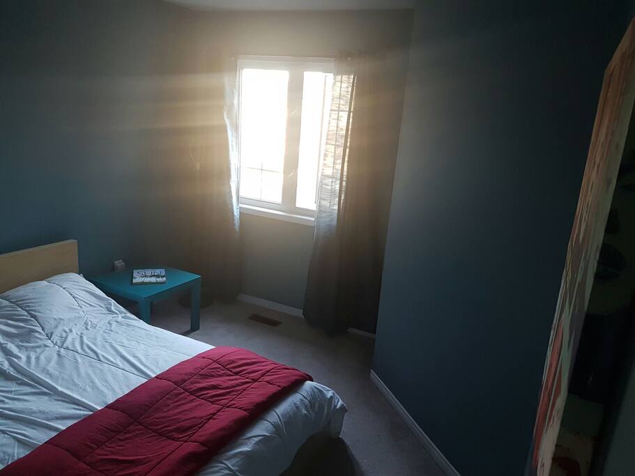 This will be your bedroom. Window is facing the front of the house.