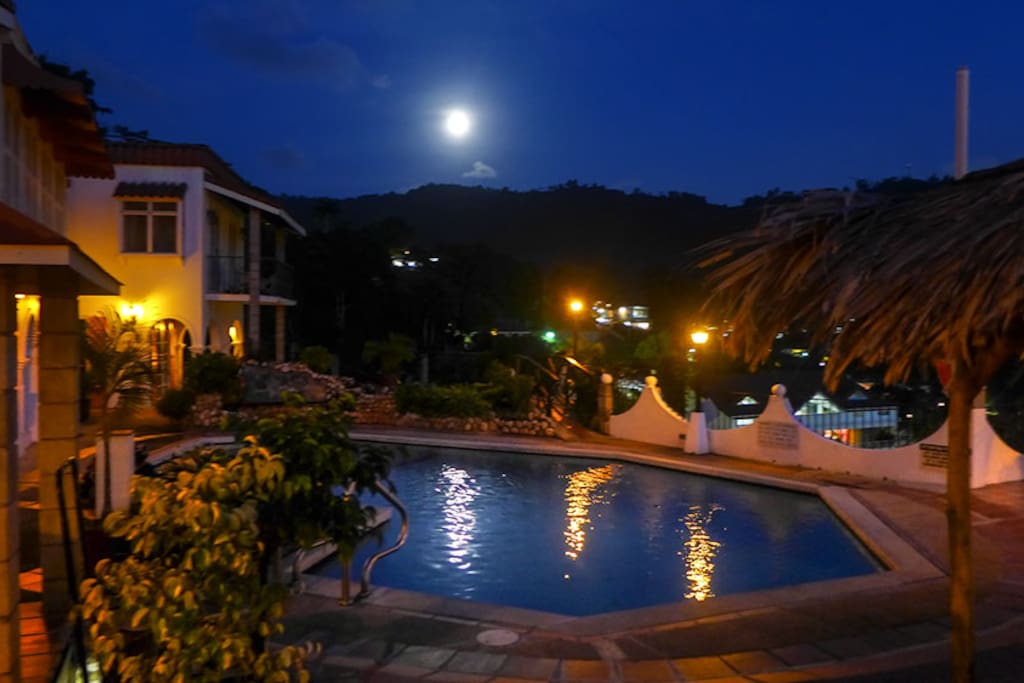 Swim with the full moon or float in heaven