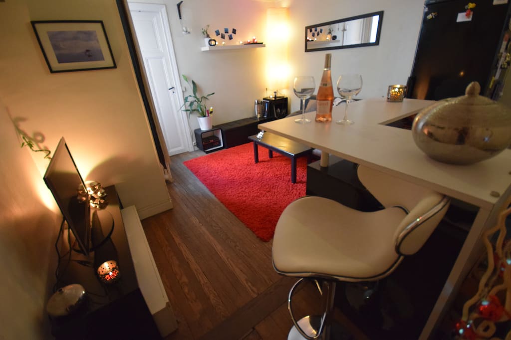Salon avec Bar, Tv, wifi ...