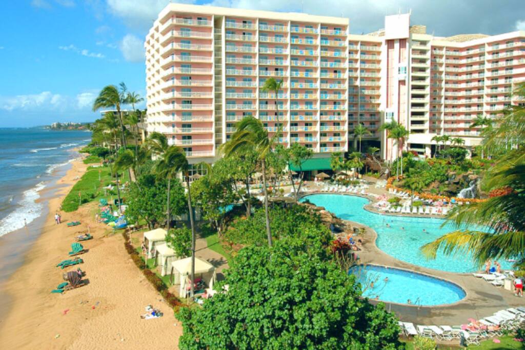 Great view of the resort, beach and pool!