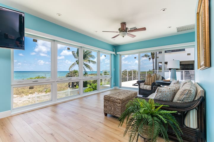 Oceanfront Villa with Private Beach Access !