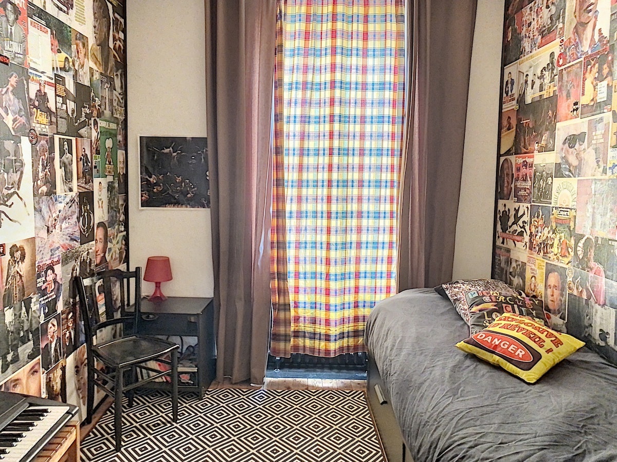 Vista panorámica de la habitación individual