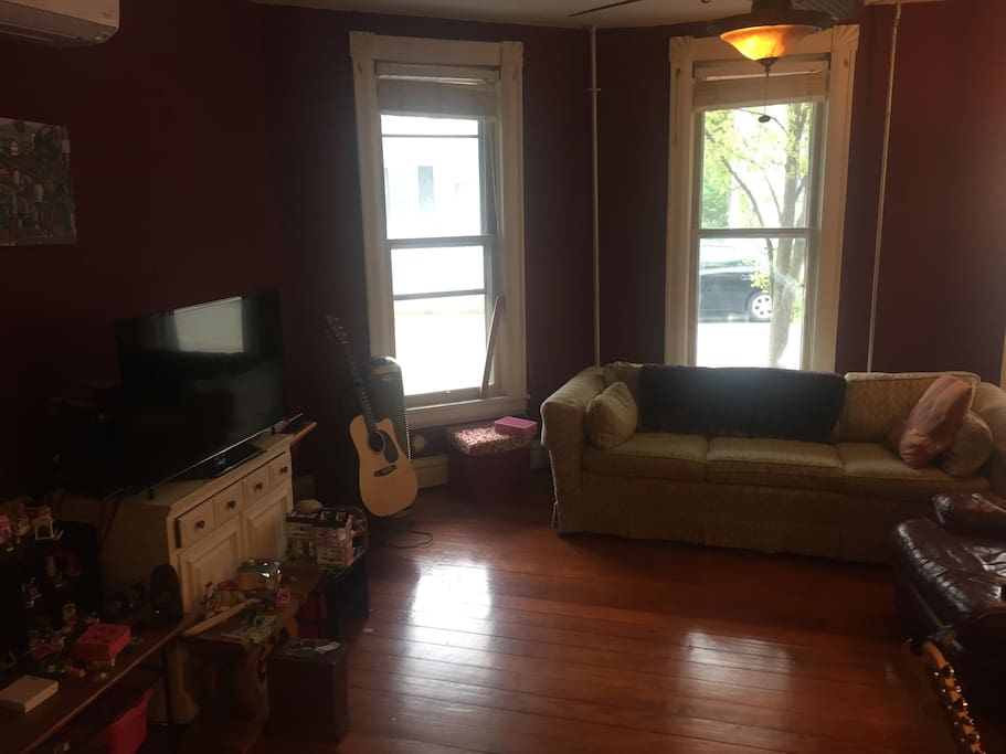 This is the living room with one couch and two lay-z-boy chairs. 42" TV with Netflix, Hulu, Amazon Prime, and HBO.