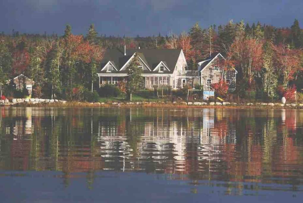 The Main House (Guest Apartment is to the right) on 450 feet of Atlantic Ocean