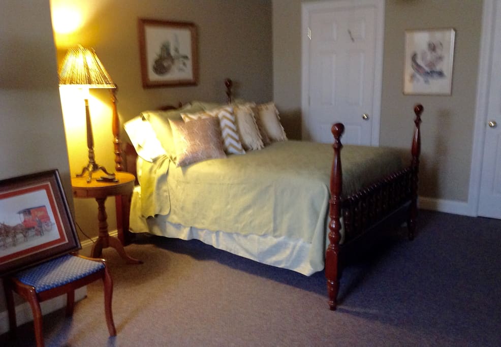 Bedtroom #1 - Has a comfortable bed, Large sitting area & closet.
